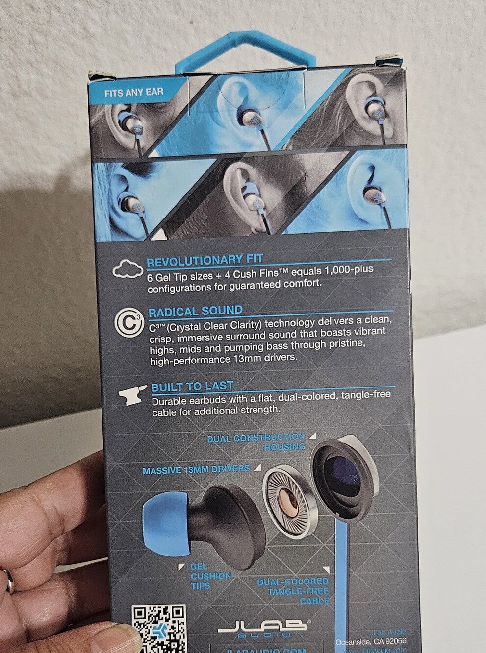 JLab Epic Premium Earbuds — Blue - Picture 3 of 3